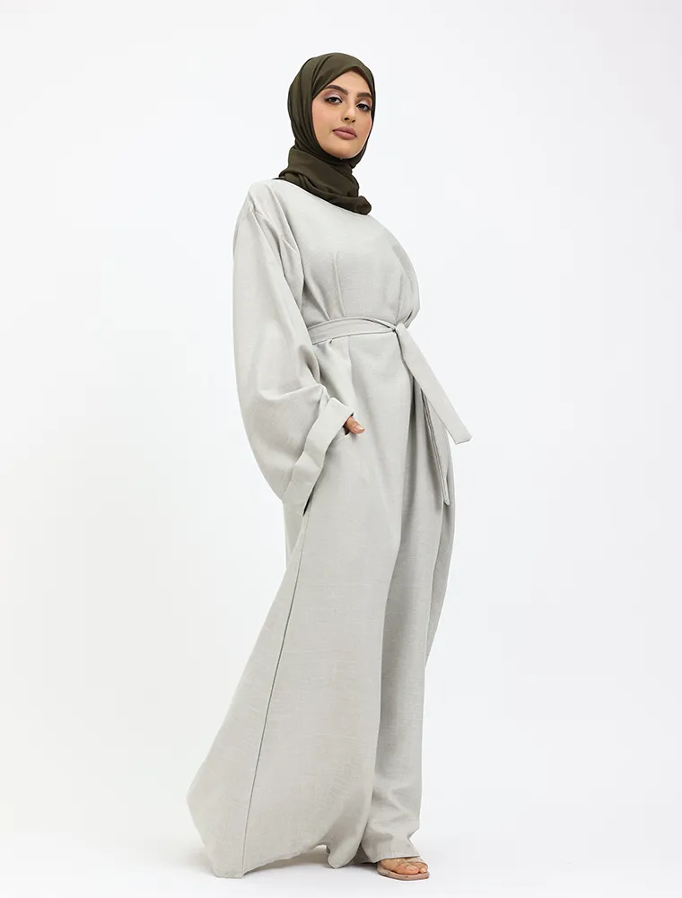 Stone Linen Abaya